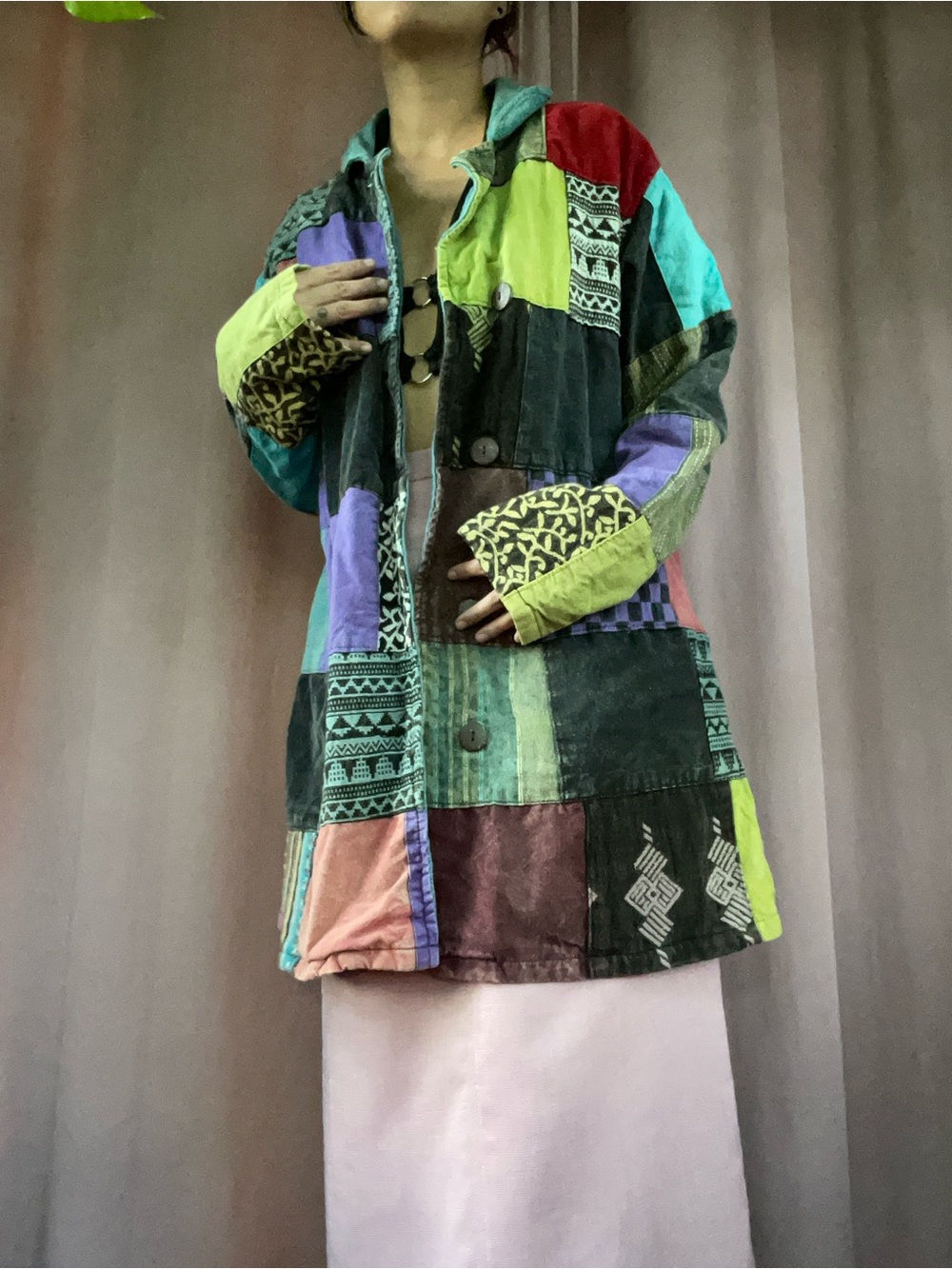 Cotton Colourful Patchwork Jacket